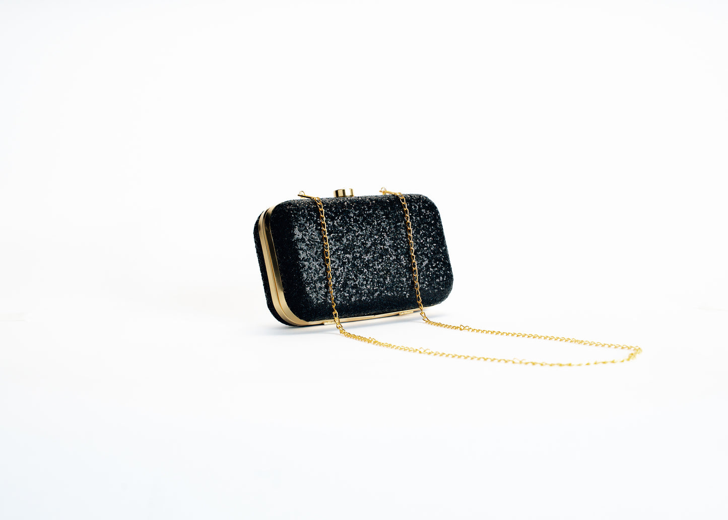 Zwarte Glitter Clutch