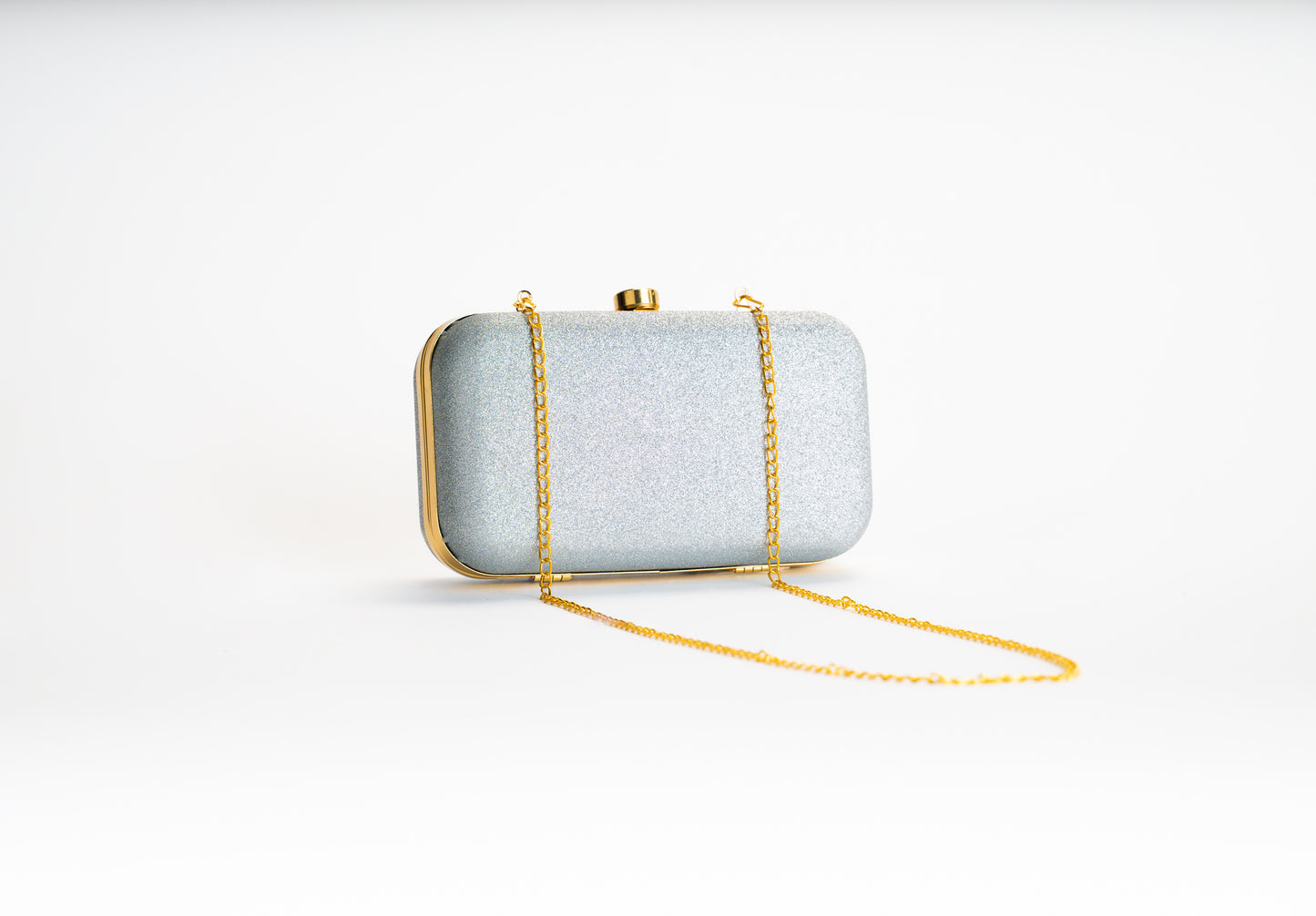 Zilveren Frost Shine clutch