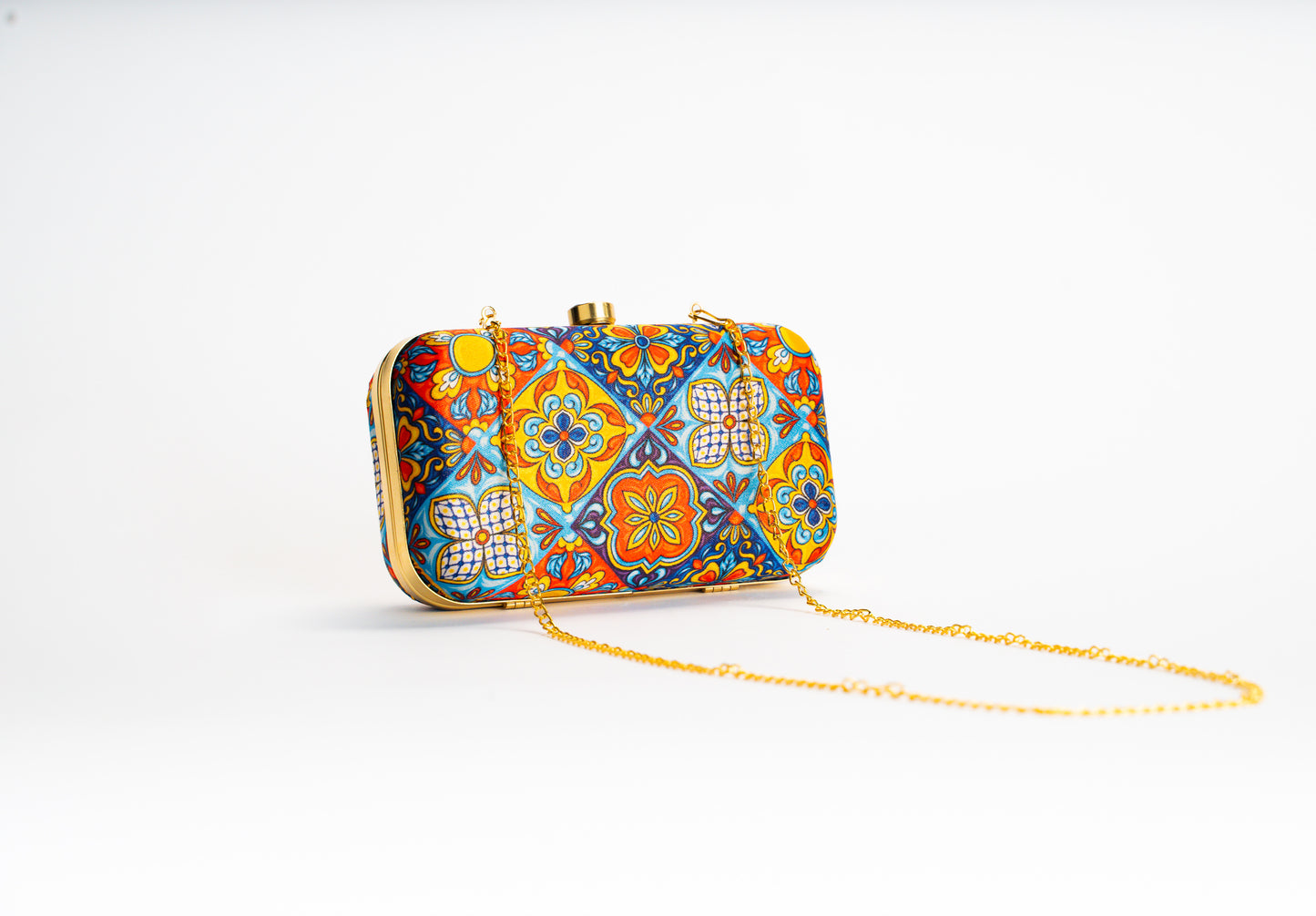 Gekleurde bloemen clutch