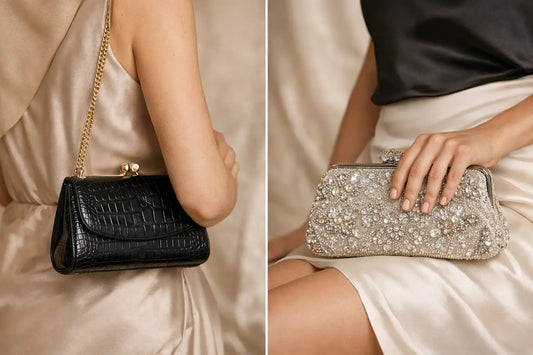 Schouderketting of handclutch kiezen voor je feestlook