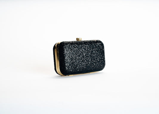 Zwarte Glitter Clutch