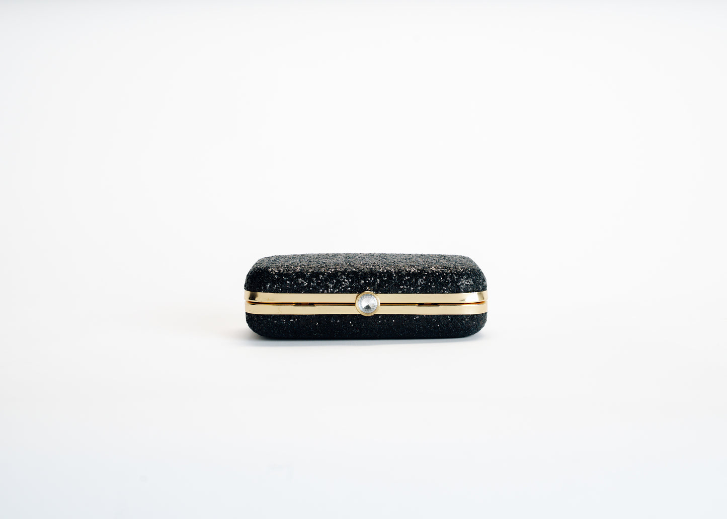 Zwarte Glitter Clutch