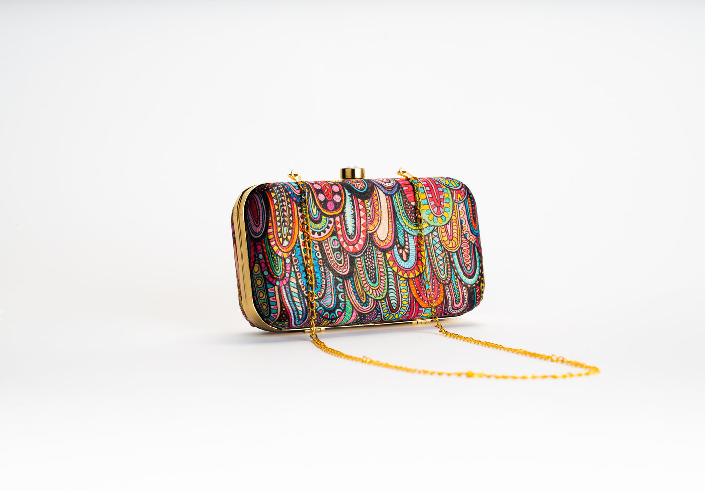 Paisley Print Clutch