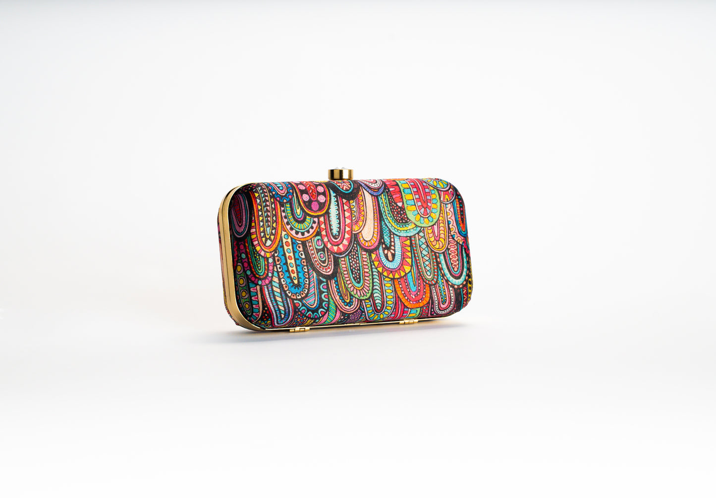 Paisley Print Clutch