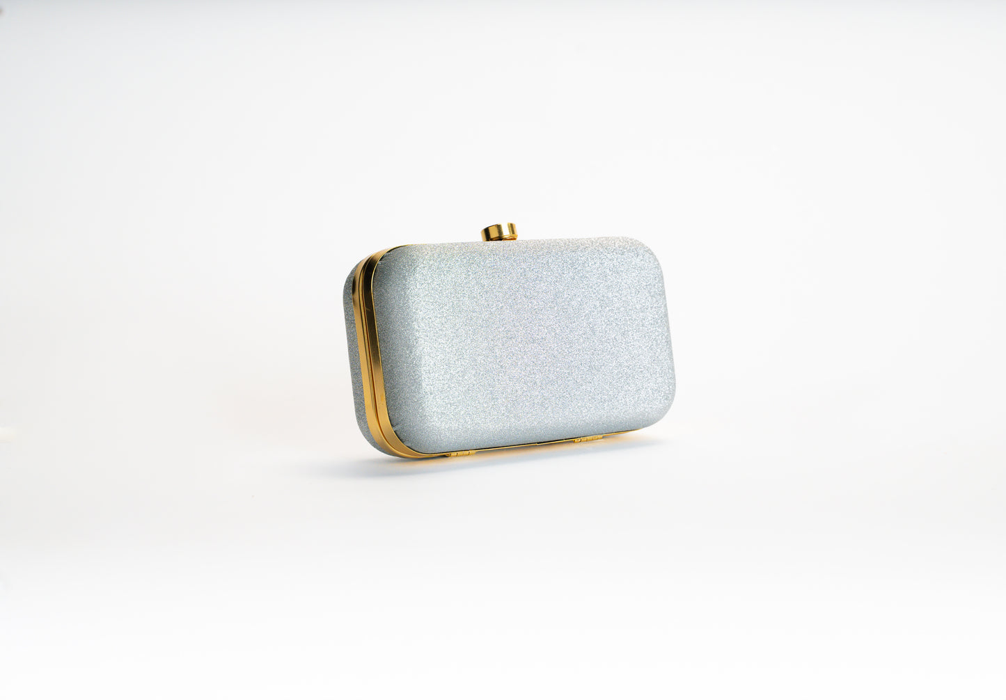 Zilveren Frost Shine clutch