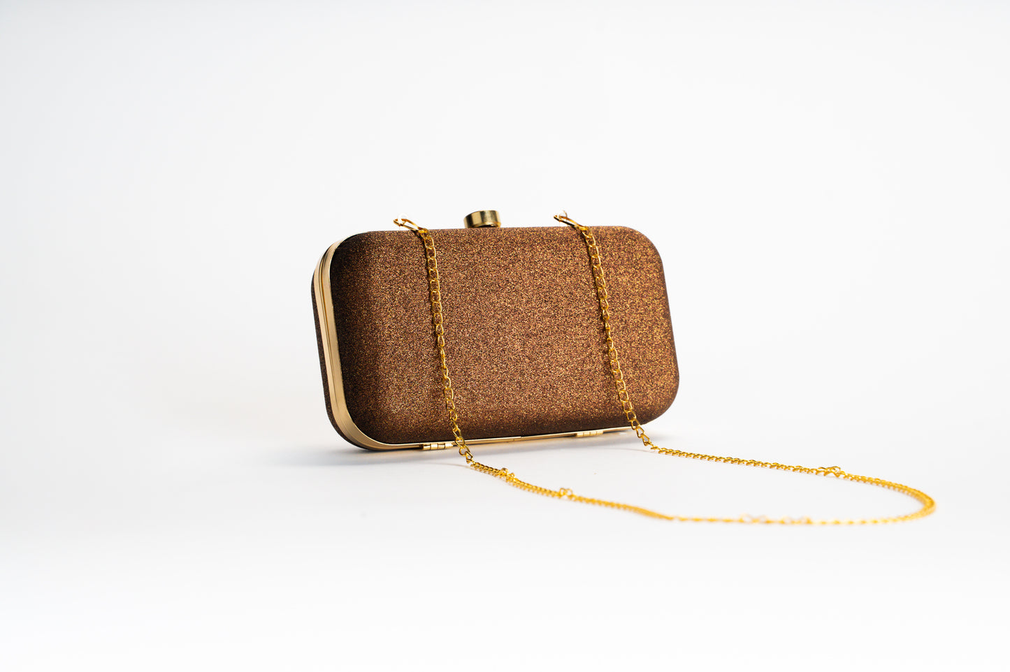 Bronze Glitter Clutch