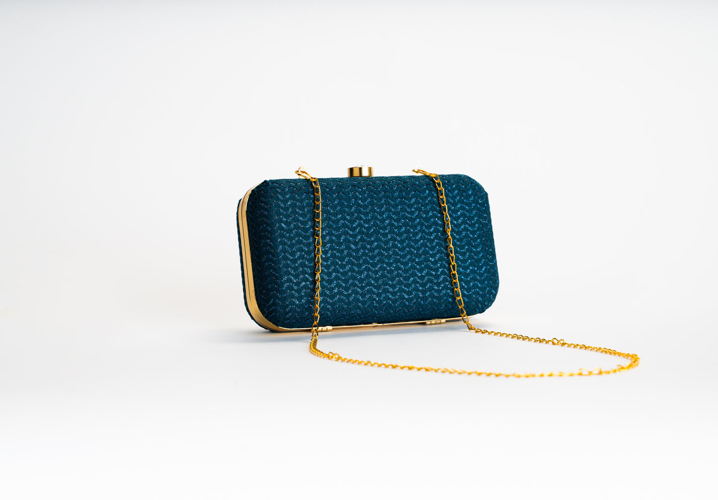 Blauwe Wave Clutch
