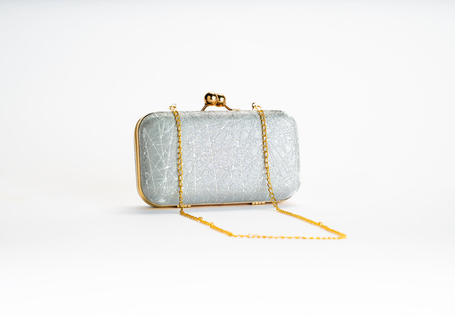 Silver Crystal Clutch