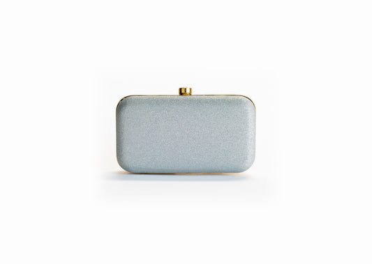 Zilveren Frost Shine clutch