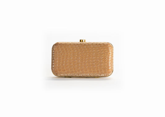 Gouden Croco Clutch