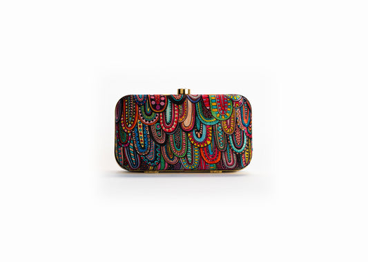 Paisley Print Clutch