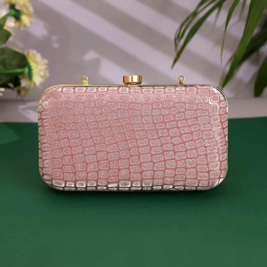 Roze Croco Clutch
