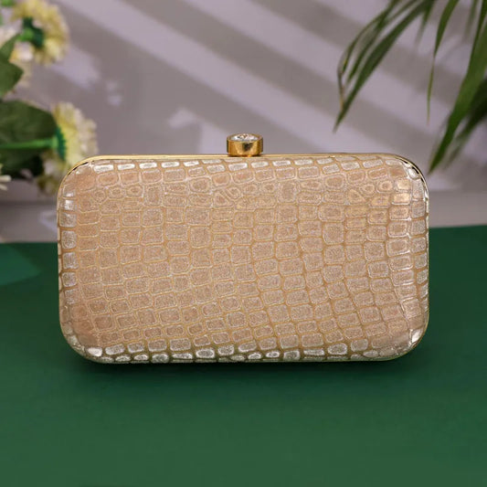 Gouden Croco Clutch