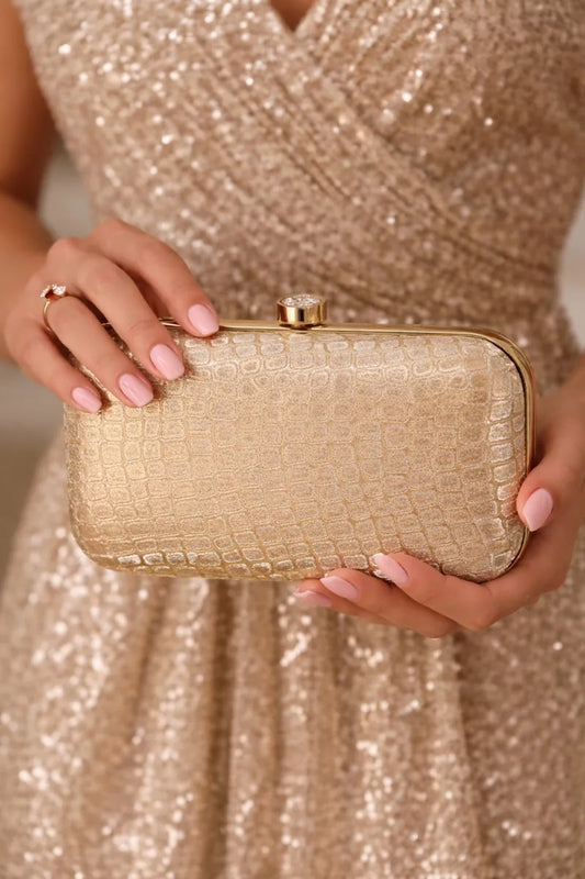 Gouden Croco Clutch