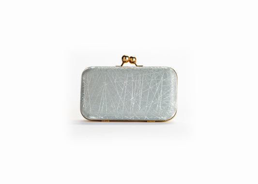 Silver Crystal Clutch
